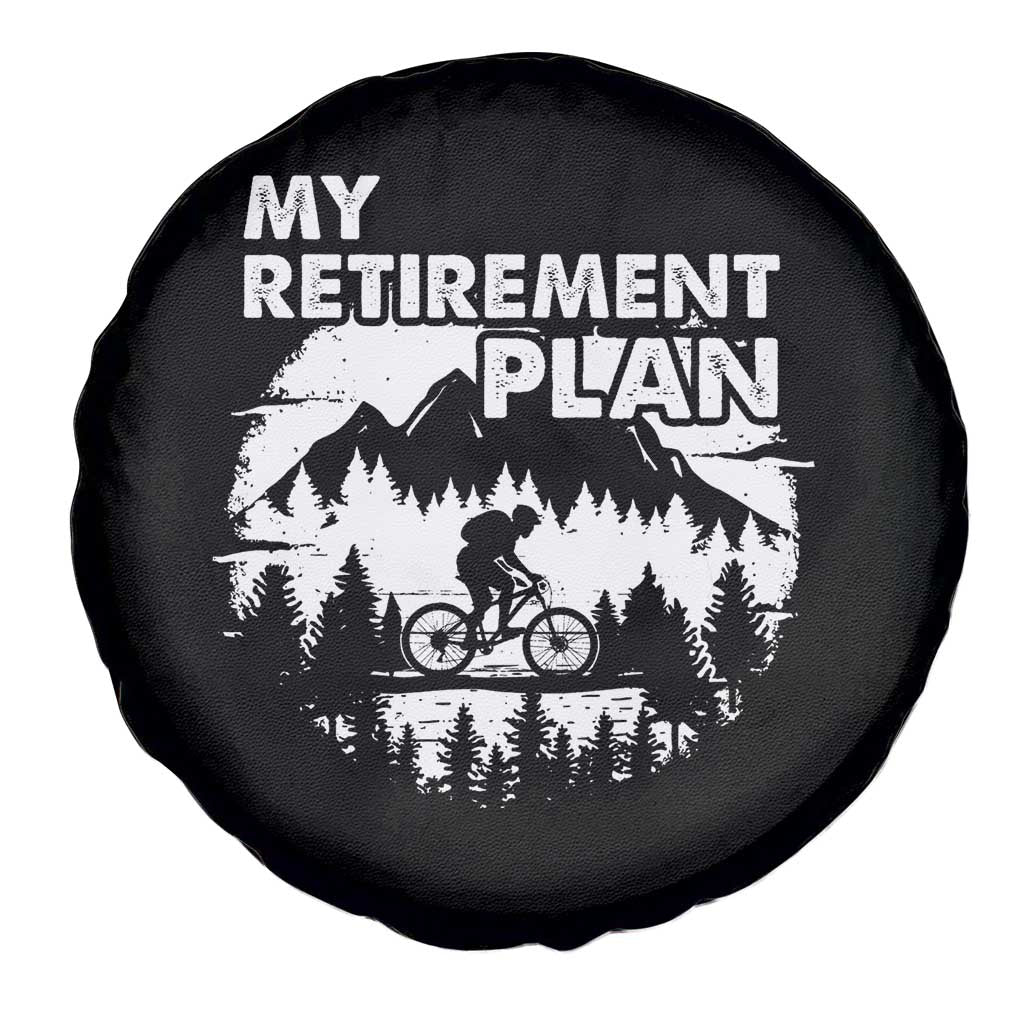 Retirement Plan Funny Retired Rider Riding Bicycle Spare Tire Cover