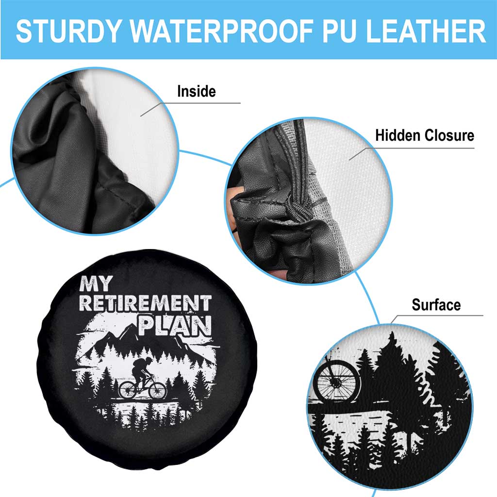 Retirement Plan Funny Retired Rider Riding Bicycle Spare Tire Cover