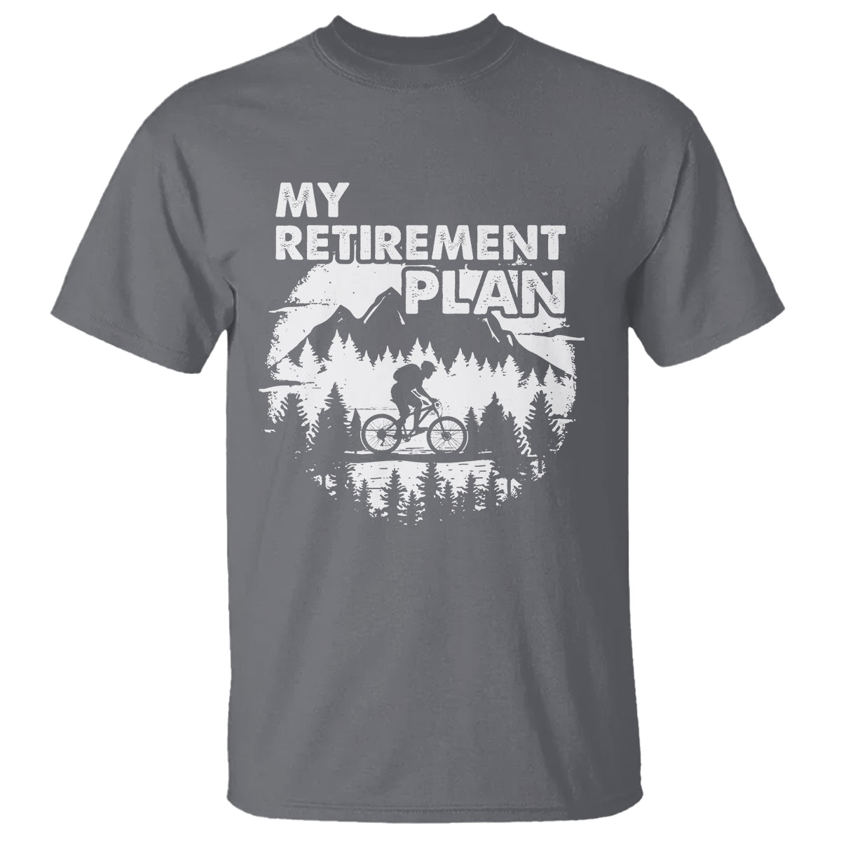 Retirement Plan T Shirt Funny Retired Rider Riding Bicycle - Wonder Print Shop