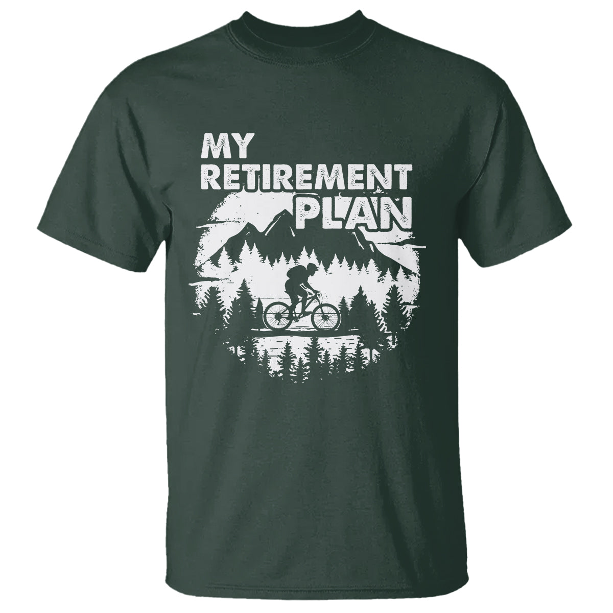 Retirement Plan T Shirt Funny Retired Rider Riding Bicycle - Wonder Print Shop