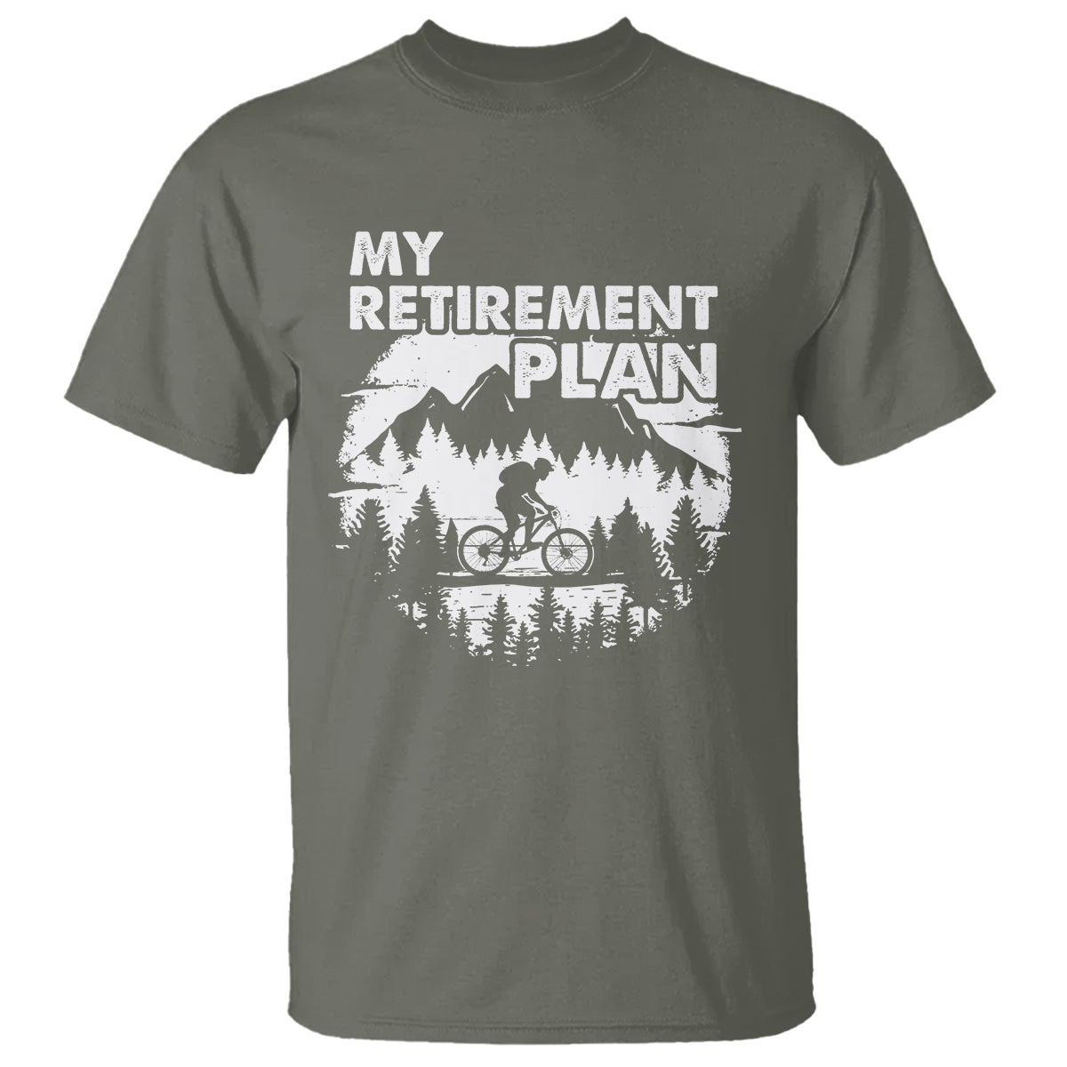 Retirement Plan T Shirt Funny Retired Rider Riding Bicycle - Wonder Print Shop