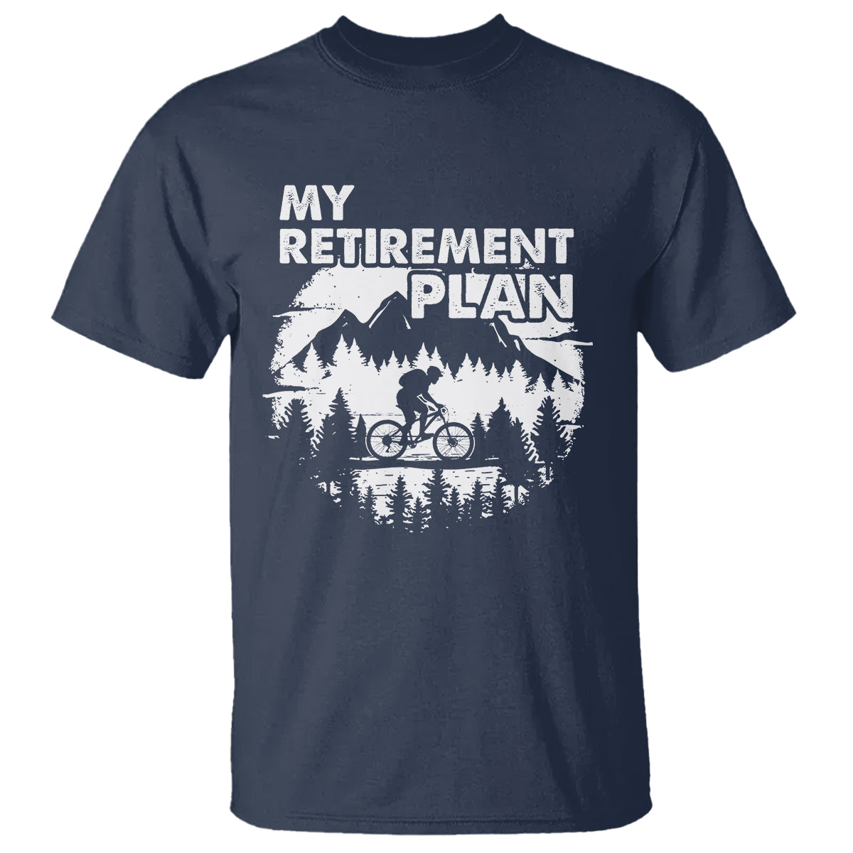 Retirement Plan T Shirt Funny Retired Rider Riding Bicycle - Wonder Print Shop