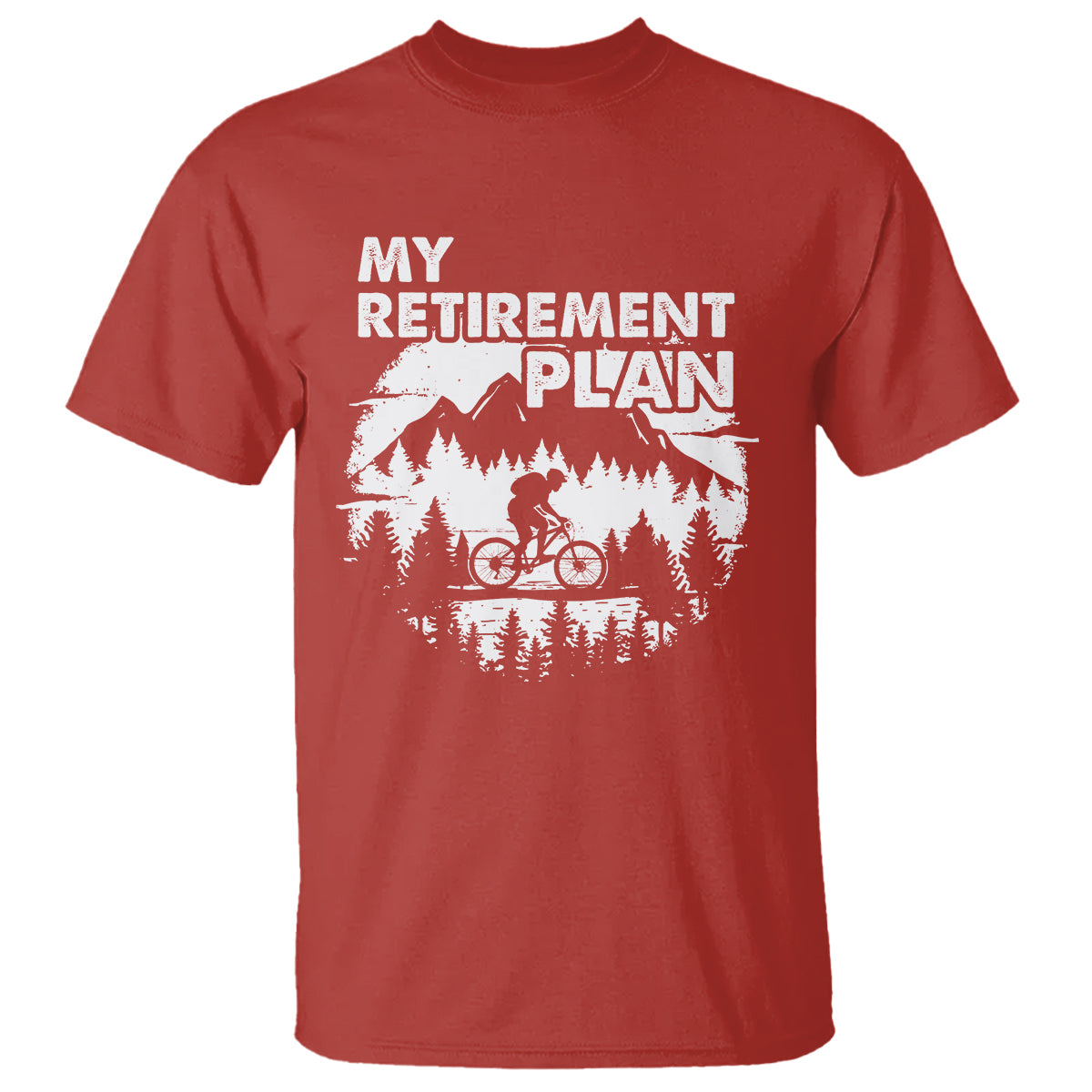 Retirement Plan T Shirt Funny Retired Rider Riding Bicycle - Wonder Print Shop