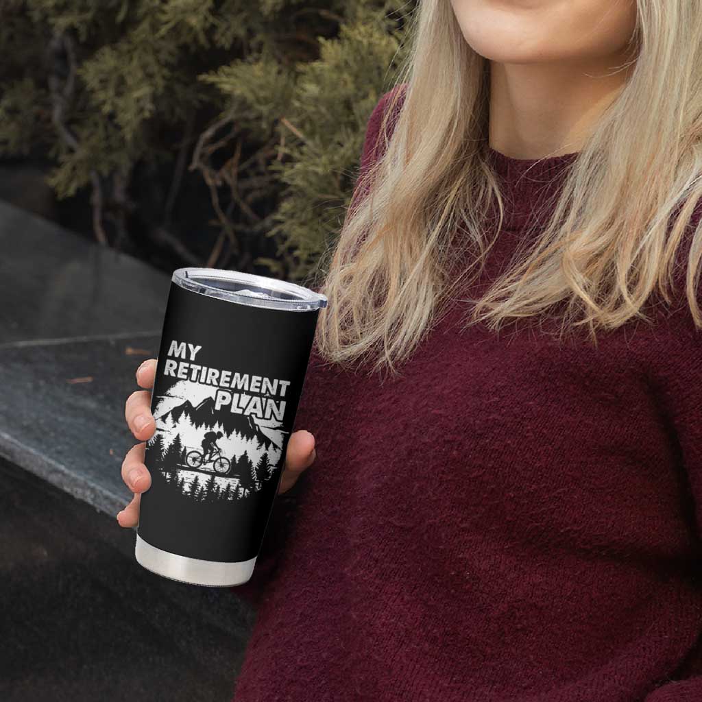 Retirement Plan Funny Retired Rider Riding Bicycle Tumbler Cup