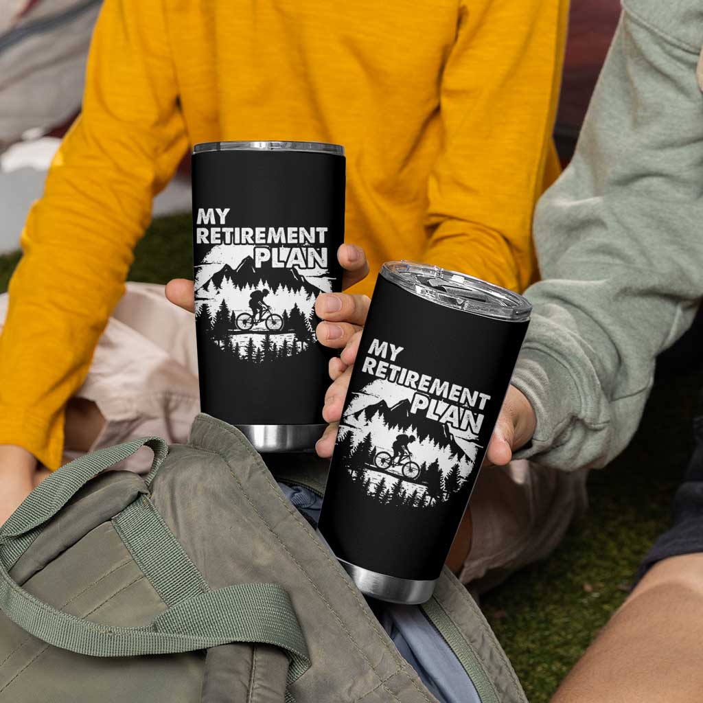 Retirement Plan Funny Retired Rider Riding Bicycle Tumbler Cup