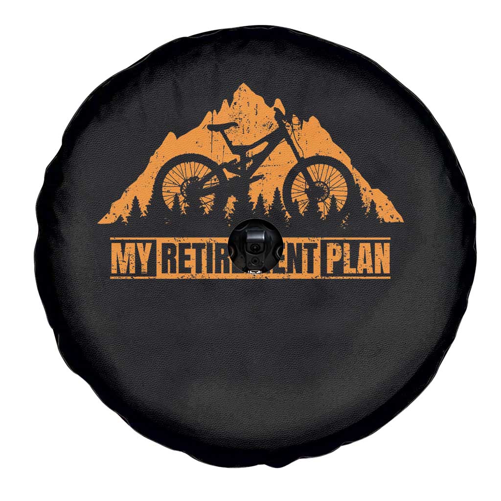 Funny Retirement Plan Spare Tire Cover Retired Rider Riding Bicycle