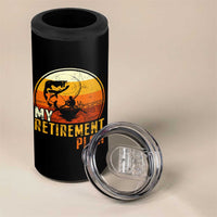 Funny Retirement Plan 4 in 1 Can Cooler Tumbler Retired Fisherman Fishing