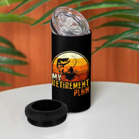 Funny Retirement Plan 4 in 1 Can Cooler Tumbler Retired Fisherman Fishing