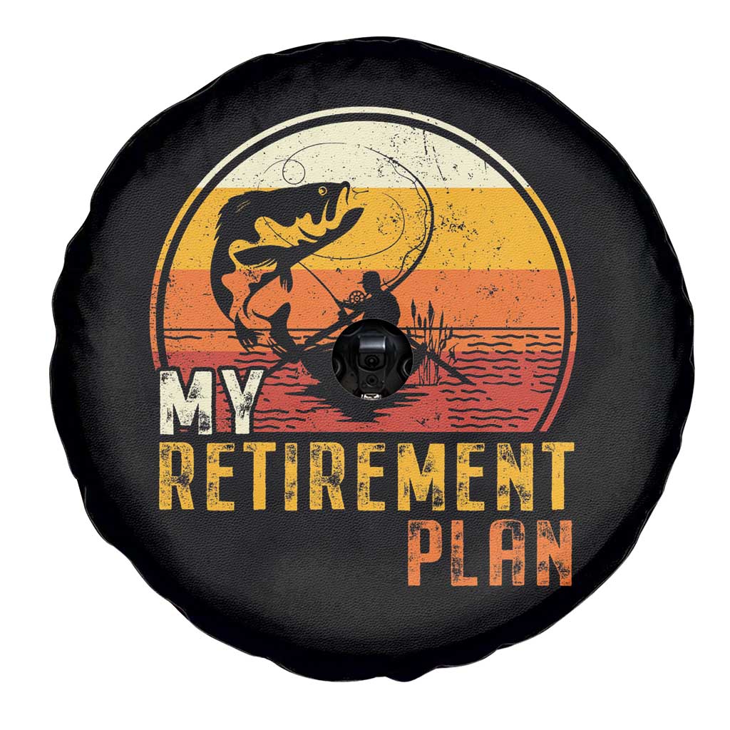 Retirement Plan Spare Tire Cover Funny Retired Fisherman Fishing