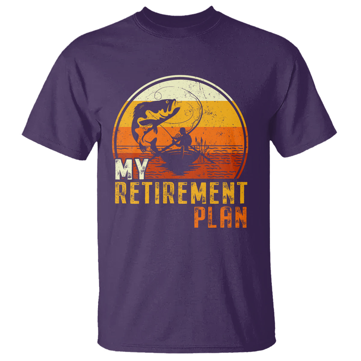 Retirement Plan T Shirt Funny Retired Fisherman Fishing - Wonder Print Shop