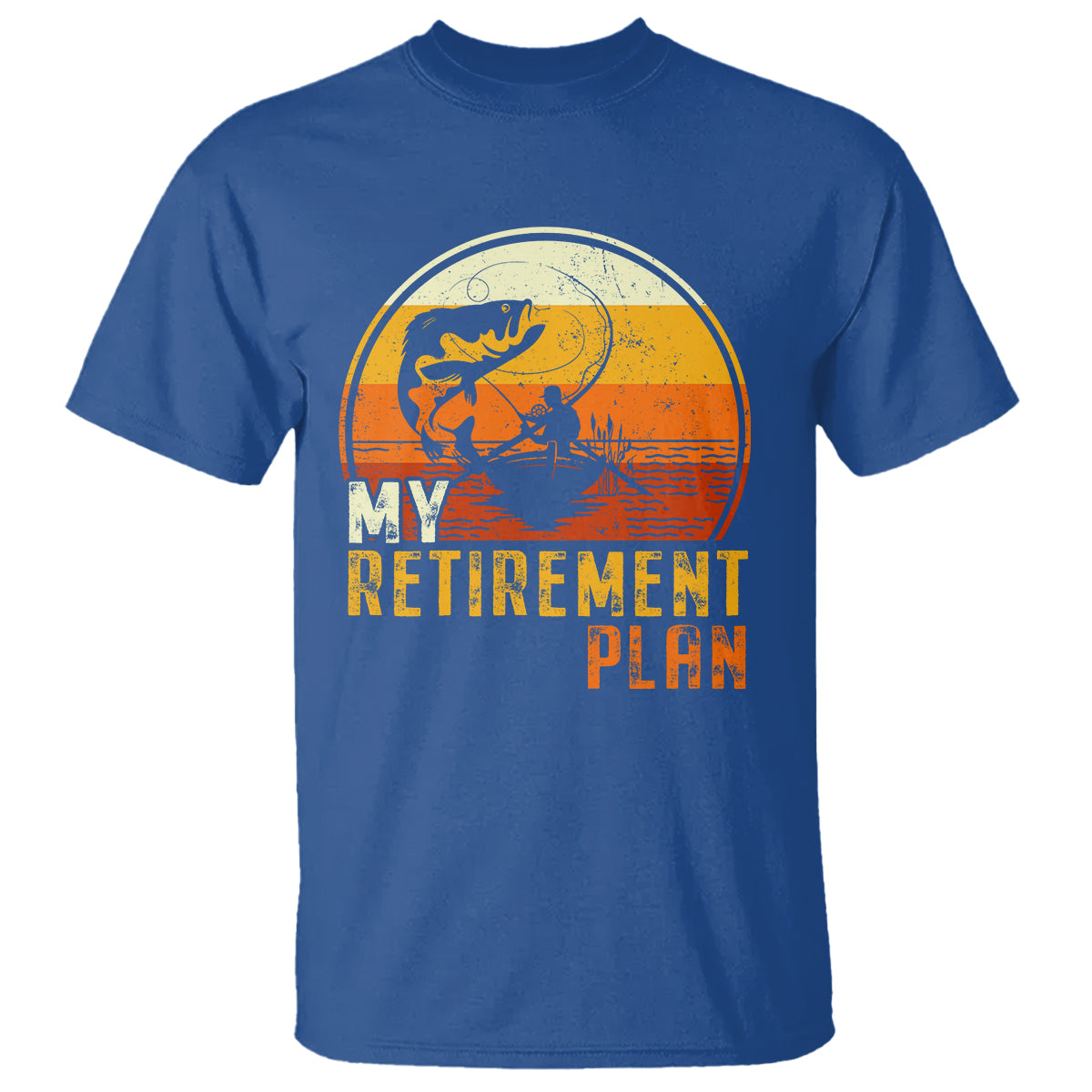 Retirement Plan T Shirt Funny Retired Fisherman Fishing - Wonder Print Shop