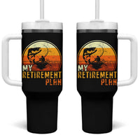 Funny Retirement Plan Tumbler With Handle Retired Fisherman Fishing