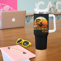 Funny Retirement Plan Tumbler With Handle Retired Fisherman Fishing