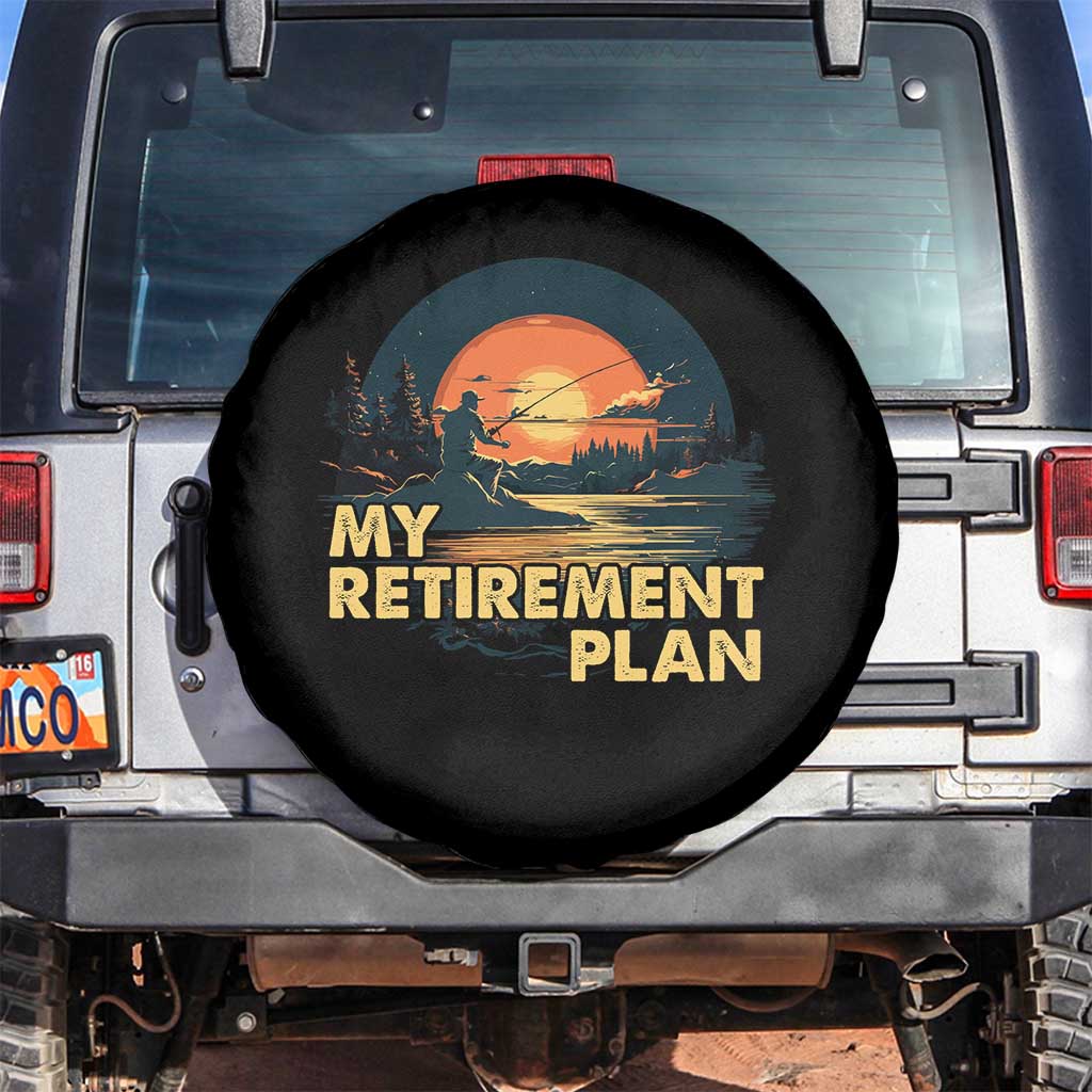Fishing Retirement Plan Spare Tire Cover Funny Retired Fisherman