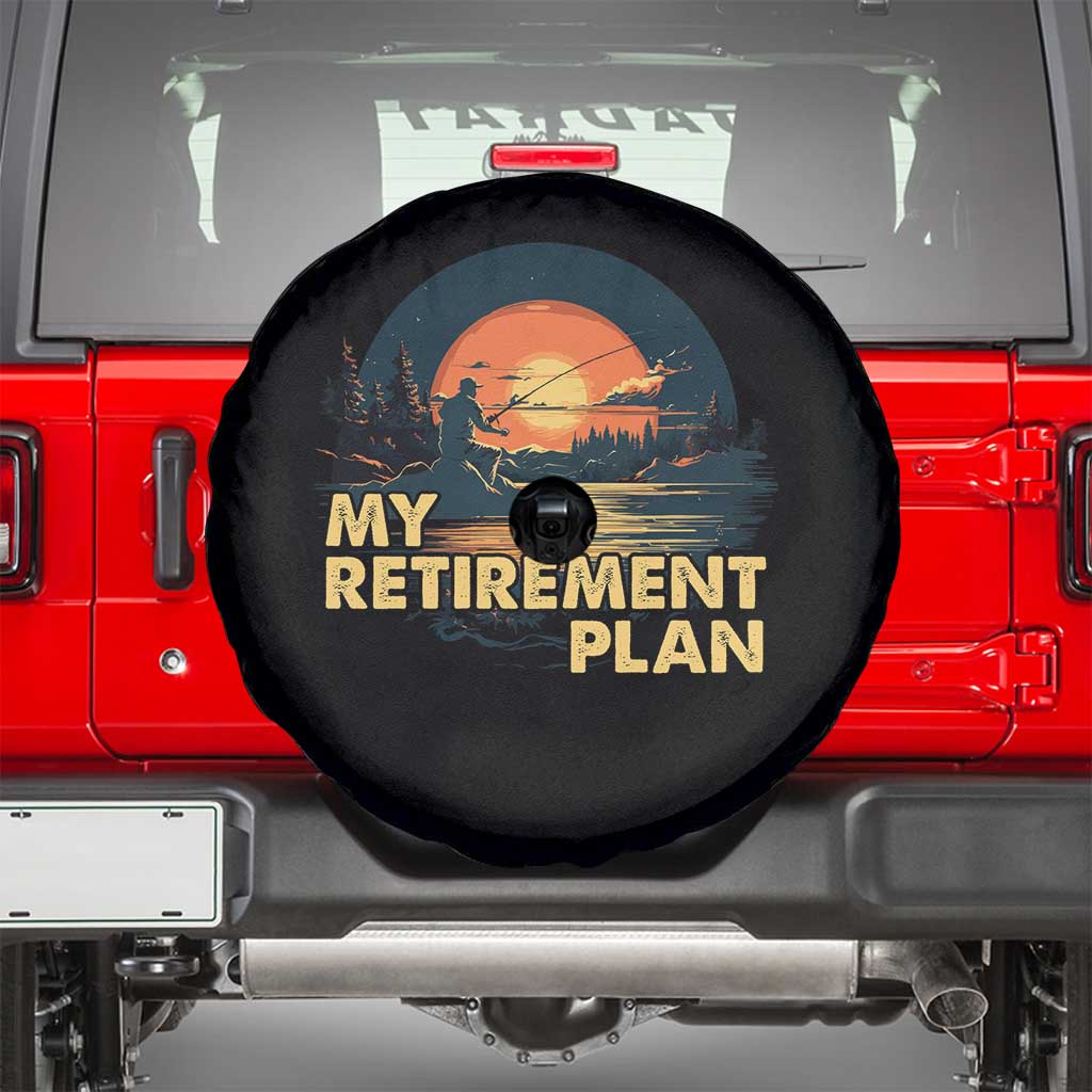Fishing Retirement Plan Spare Tire Cover Funny Retired Fisherman