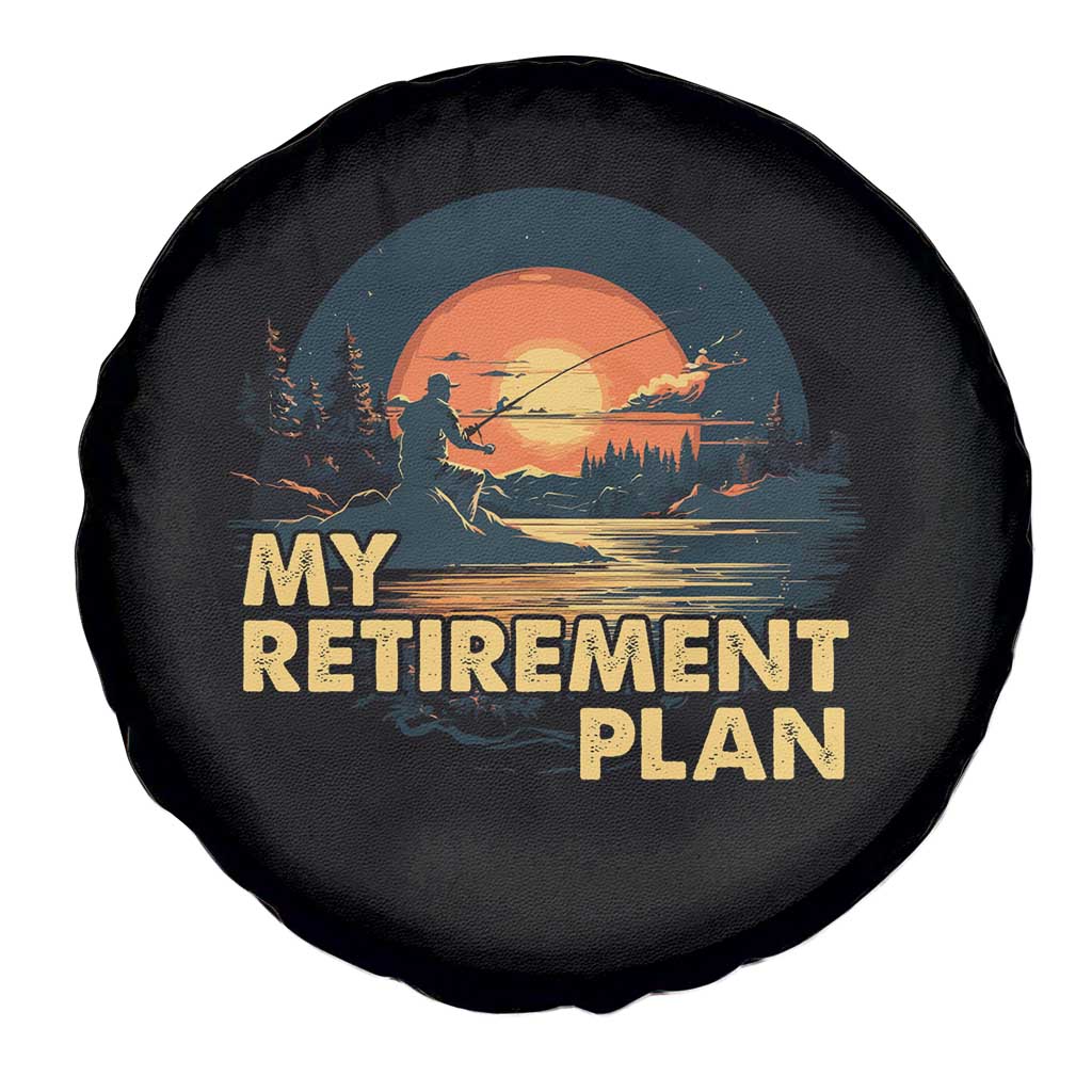 Fishing Retirement Plan Spare Tire Cover Funny Retired Fisherman