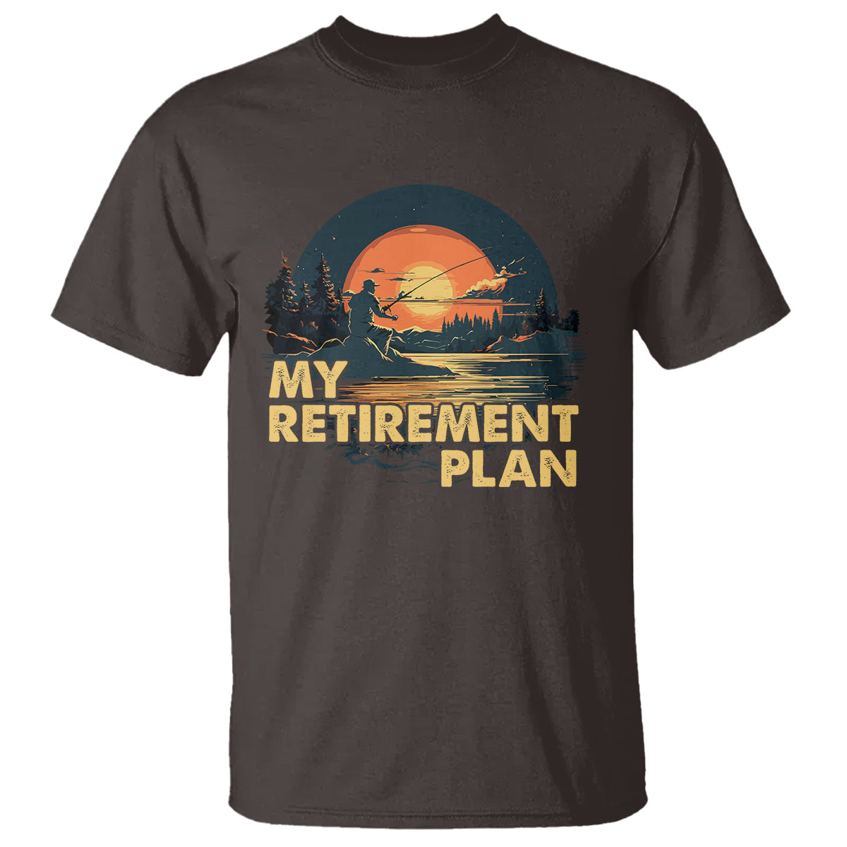 Retirement Plan T Shirt Funny Retired Fisherman Fishing - Wonder Print Shop