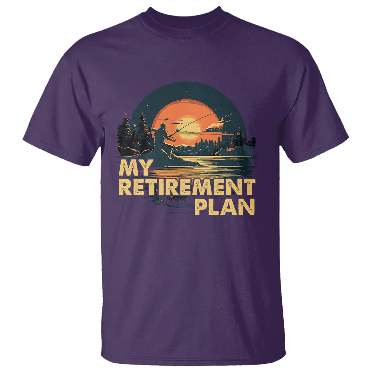 Retirement Plan T Shirt Funny Retired Fisherman Fishing - Wonder Print Shop