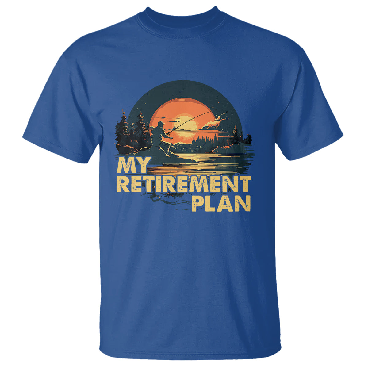 Retirement Plan T Shirt Funny Retired Fisherman Fishing - Wonder Print Shop