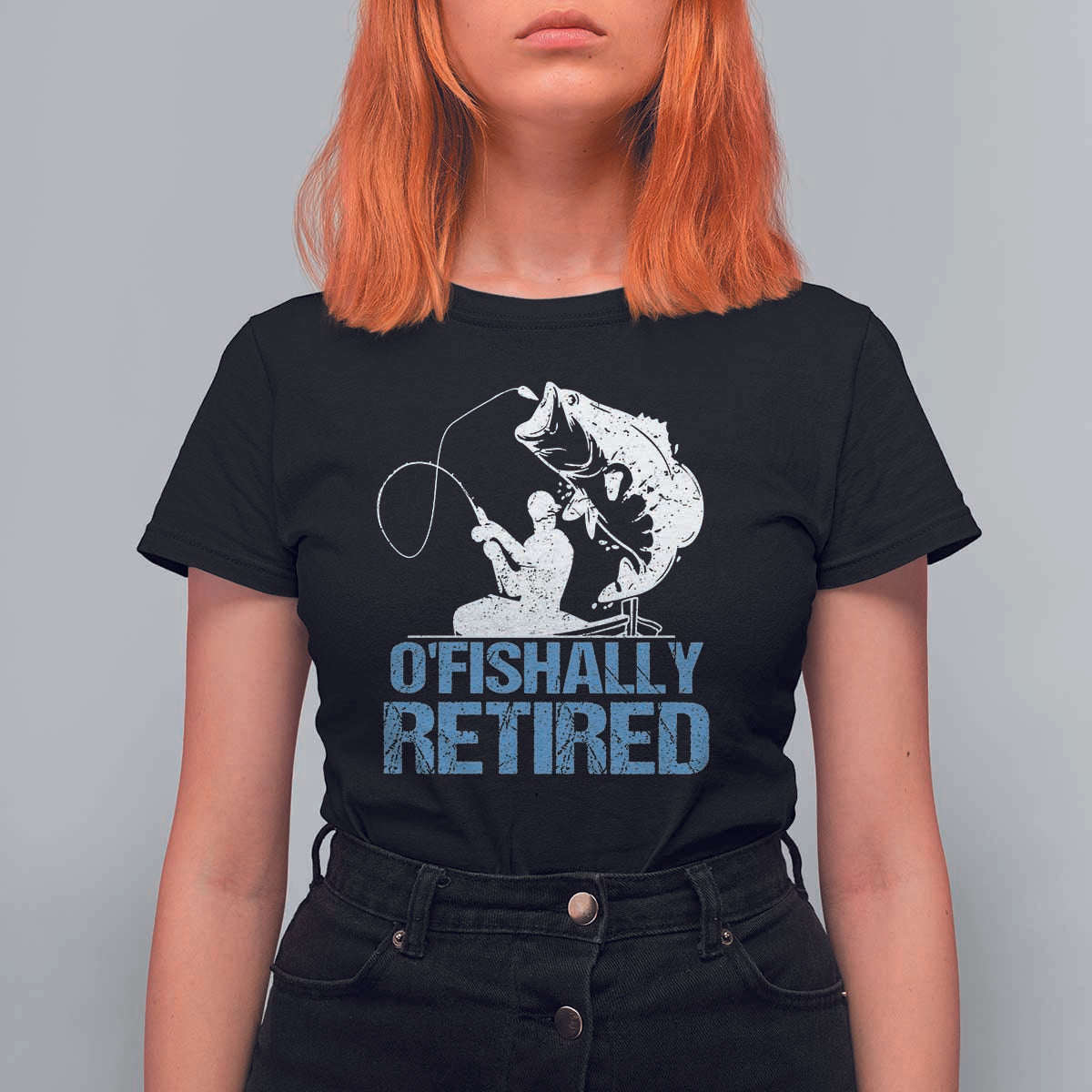 Retirement T Shirt For Women O'fishally Retired Fishing Fisherman - Wonder Print Shop