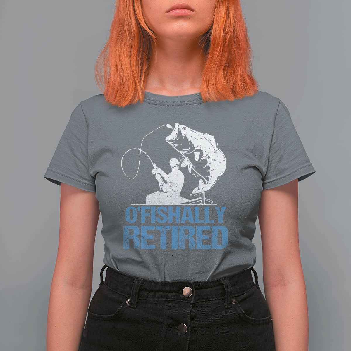 Retirement T Shirt For Women O'fishally Retired Fishing Fisherman - Wonder Print Shop