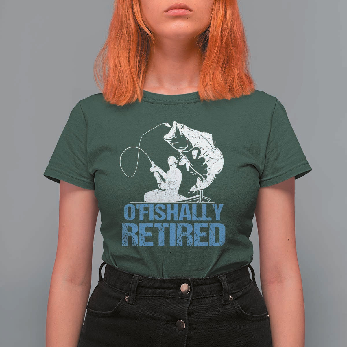 Retirement T Shirt For Women O'fishally Retired Fishing Fisherman - Wonder Print Shop