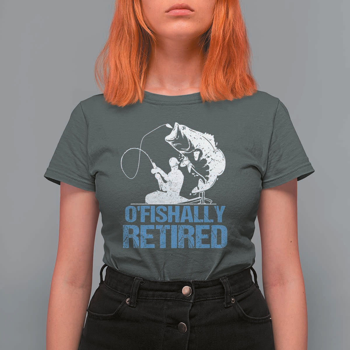 Retirement T Shirt For Women O'fishally Retired Fishing Fisherman - Wonder Print Shop