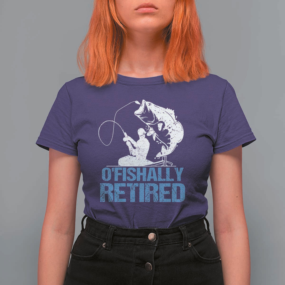 Retirement T Shirt For Women O'fishally Retired Fishing Fisherman - Wonder Print Shop