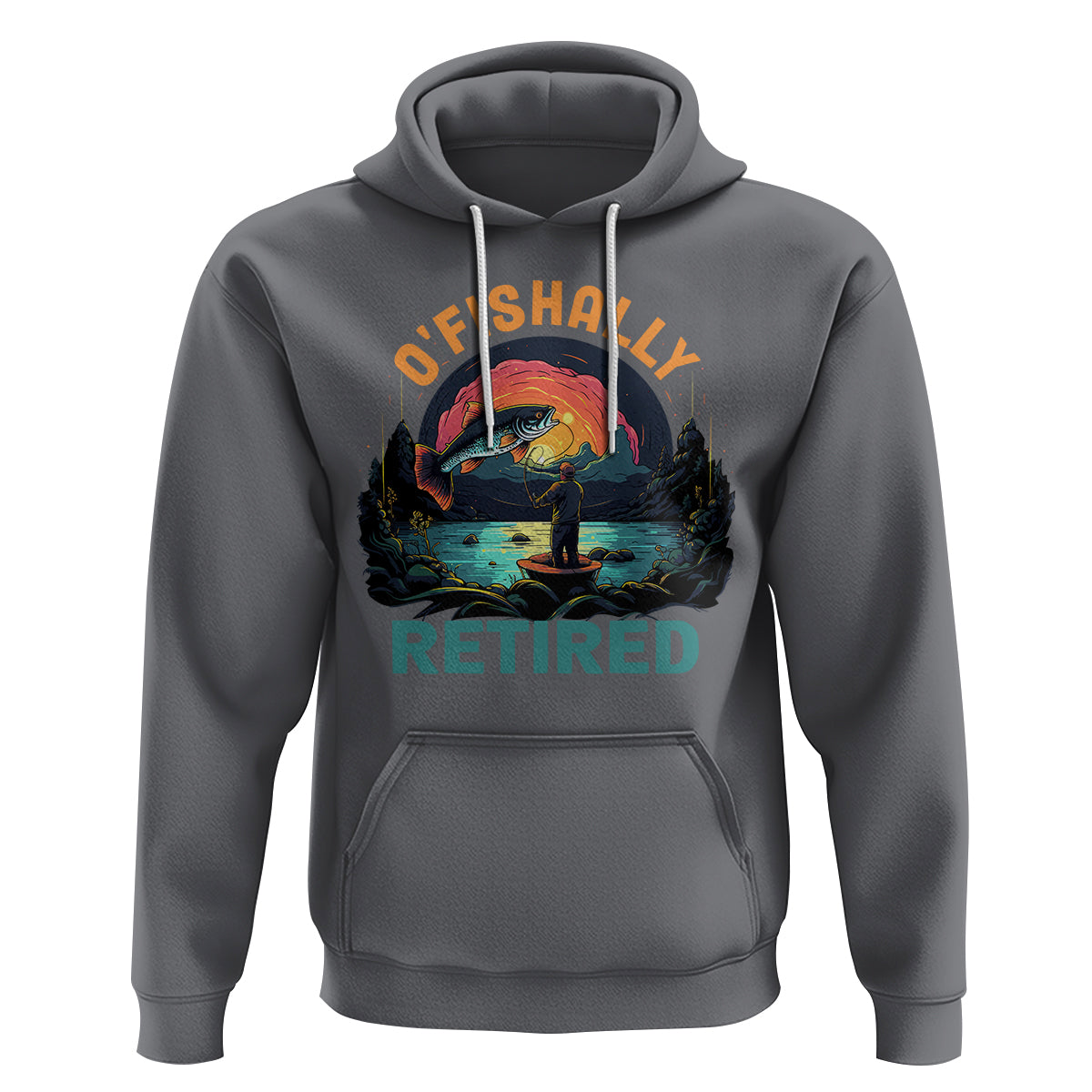 Retirement Hoodie O'fishally Retired Fishing Men - Wonder Print Shop