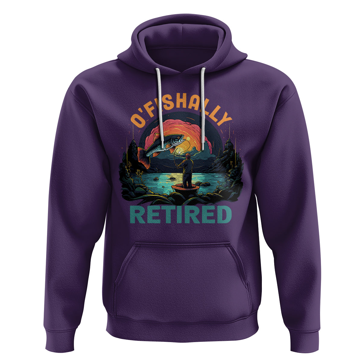 Retirement Hoodie O'fishally Retired Fishing Men - Wonder Print Shop