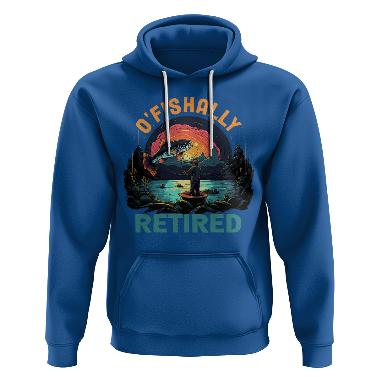 Retirement Hoodie O'fishally Retired Fishing Men - Wonder Print Shop