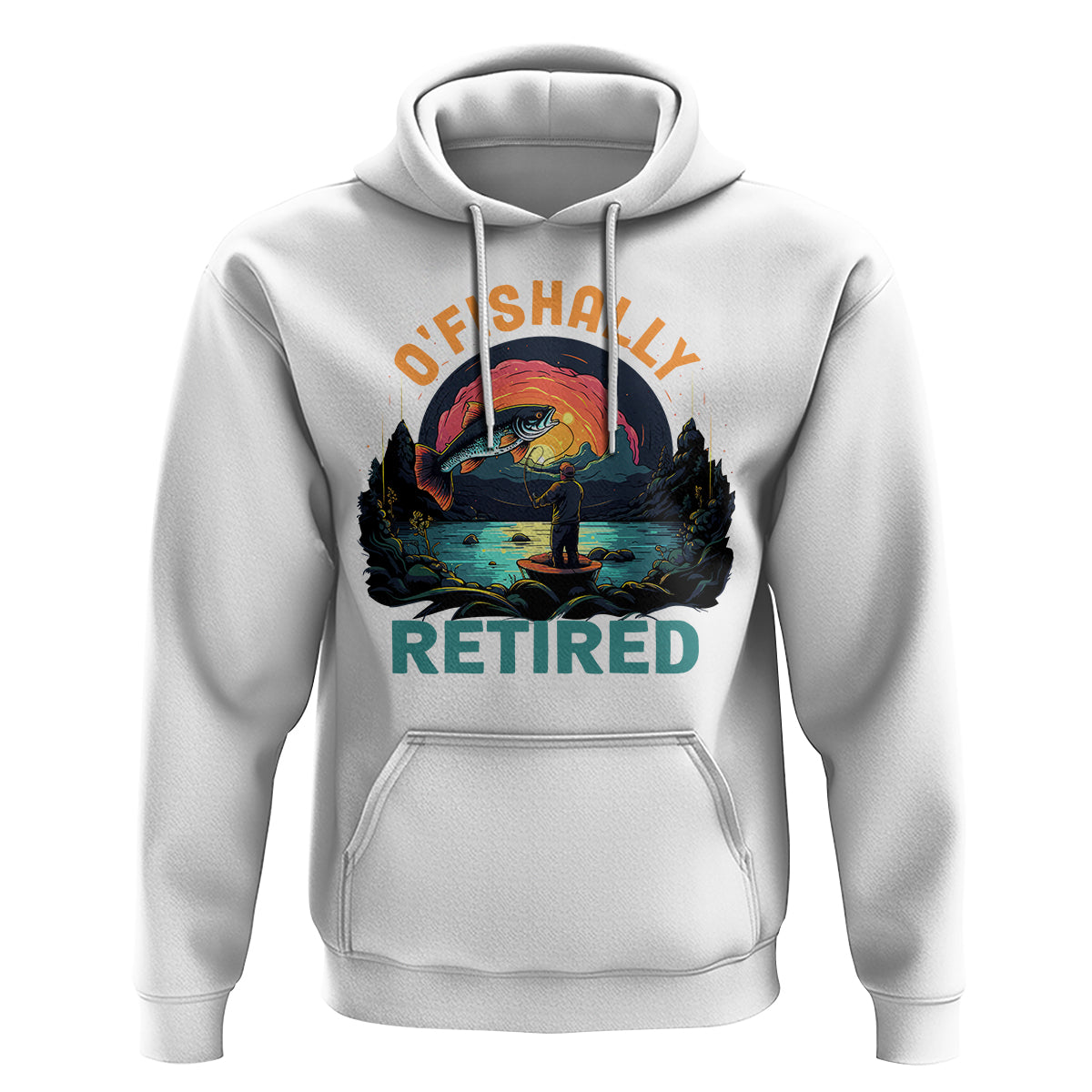 Retirement Hoodie O'fishally Retired Fishing Men - Wonder Print Shop