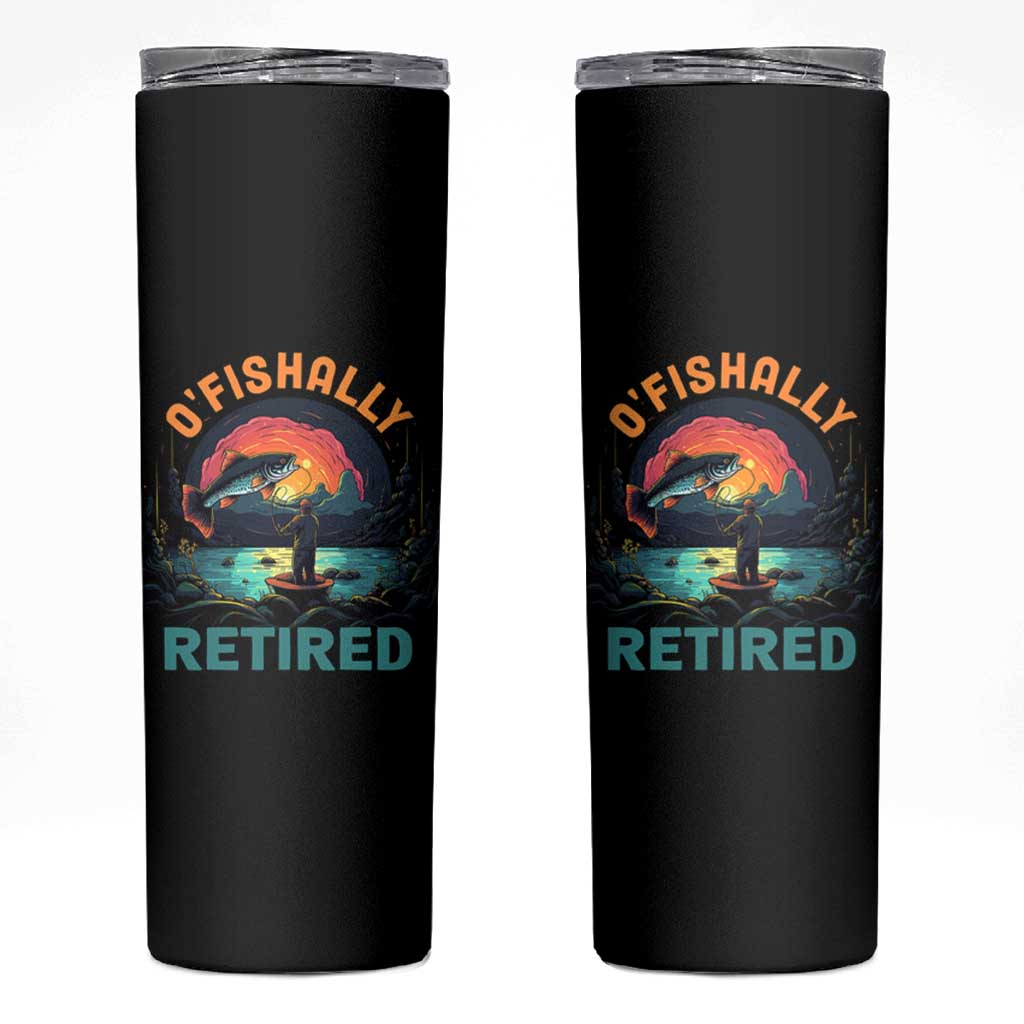 Funny Retirement Skinny Tumbler O'fishally Retired Fishing Men