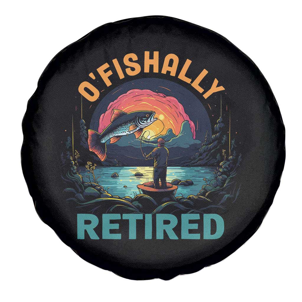 Funny Retirement Spare Tire Cover O'fishally Retired Fishing Men
