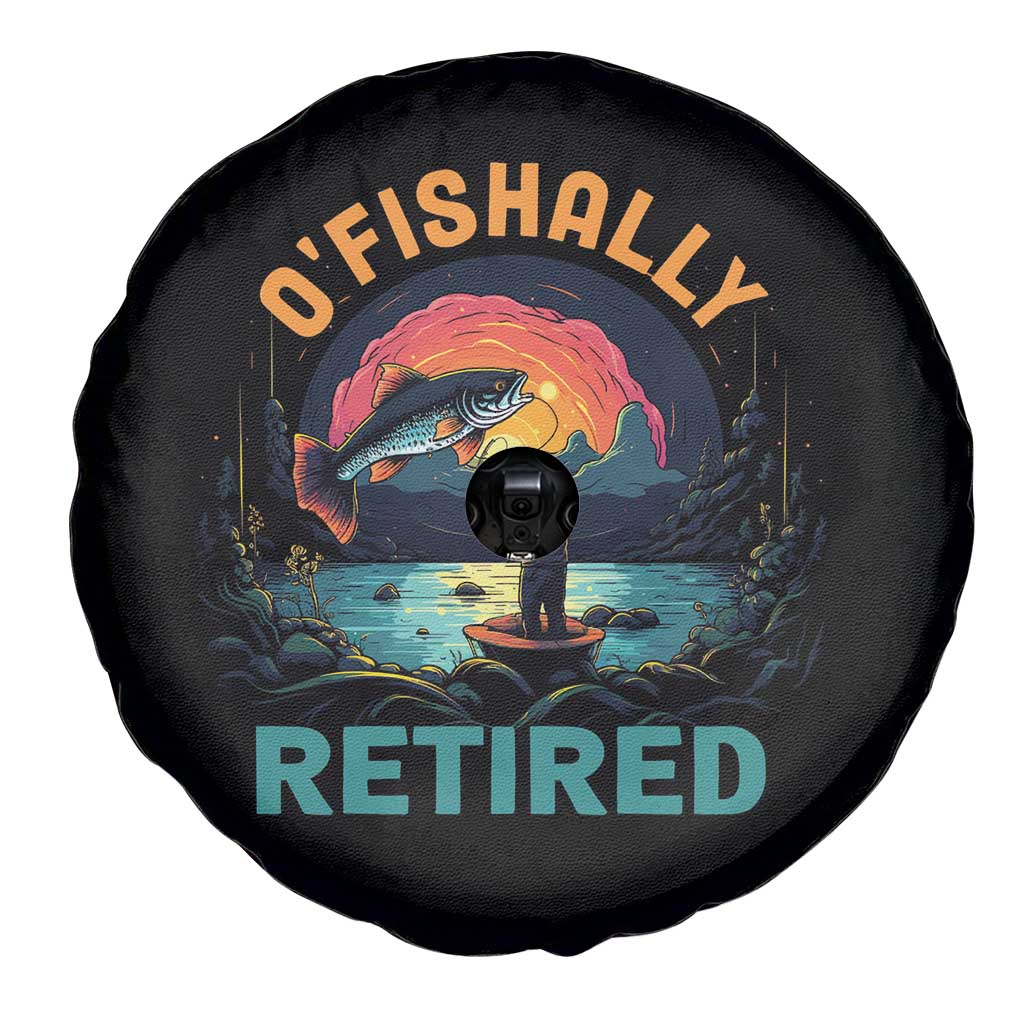 Funny Retirement Spare Tire Cover O'fishally Retired Fishing Men