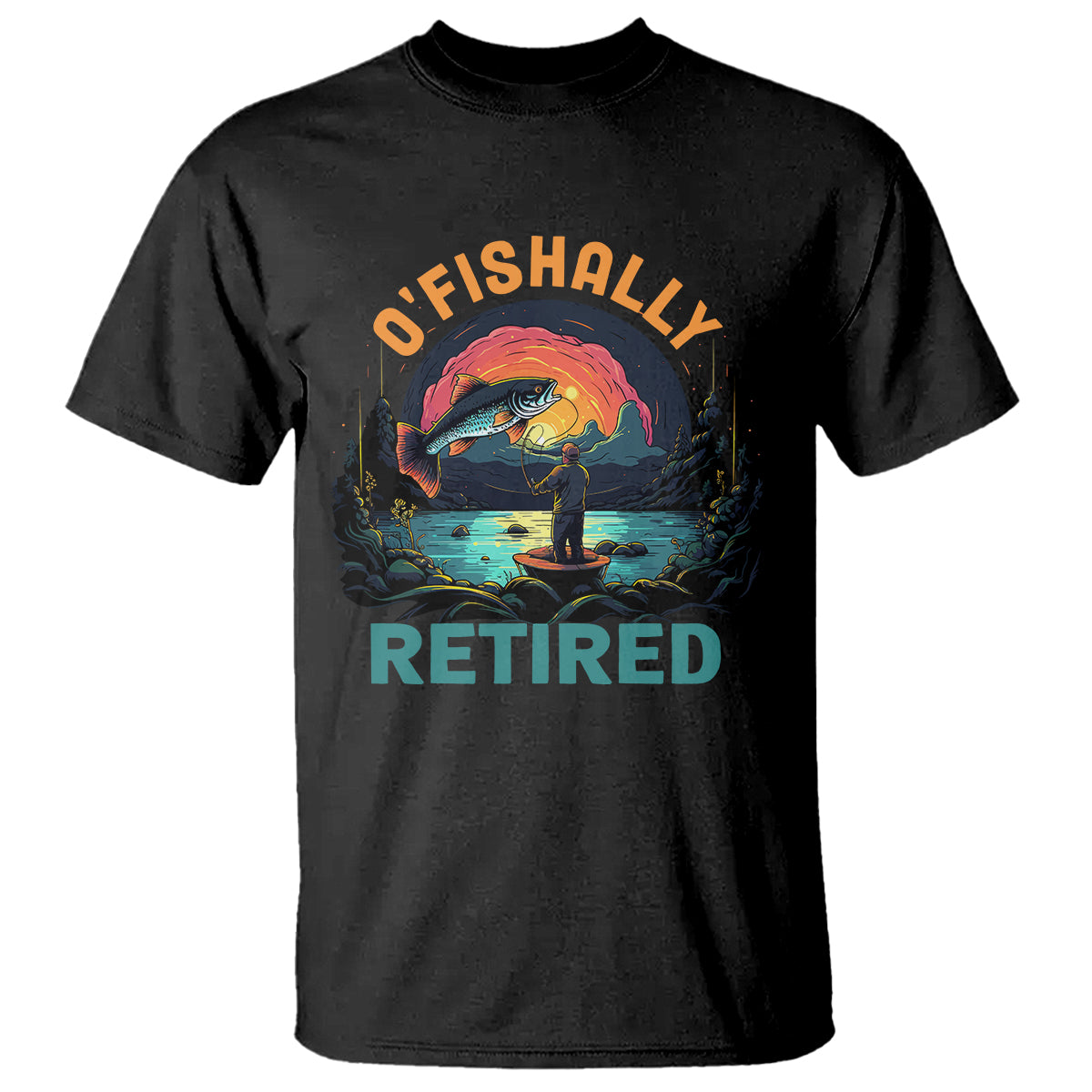 Retirement T Shirt O'fishally Retired Fishing Men - Wonder Print Shop