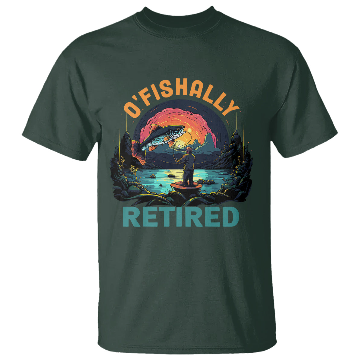 Retirement T Shirt O'fishally Retired Fishing Men - Wonder Print Shop