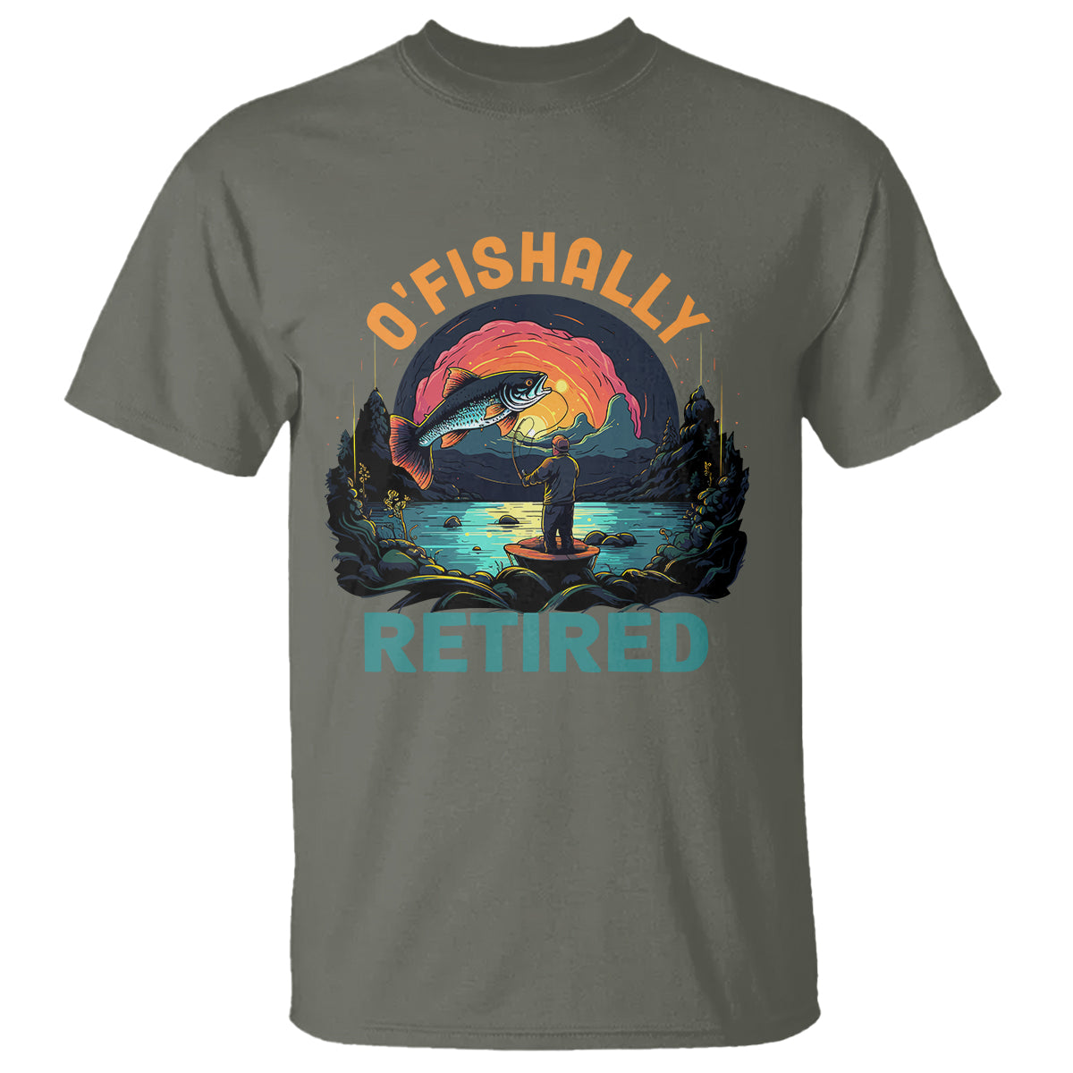 Retirement T Shirt O'fishally Retired Fishing Men - Wonder Print Shop