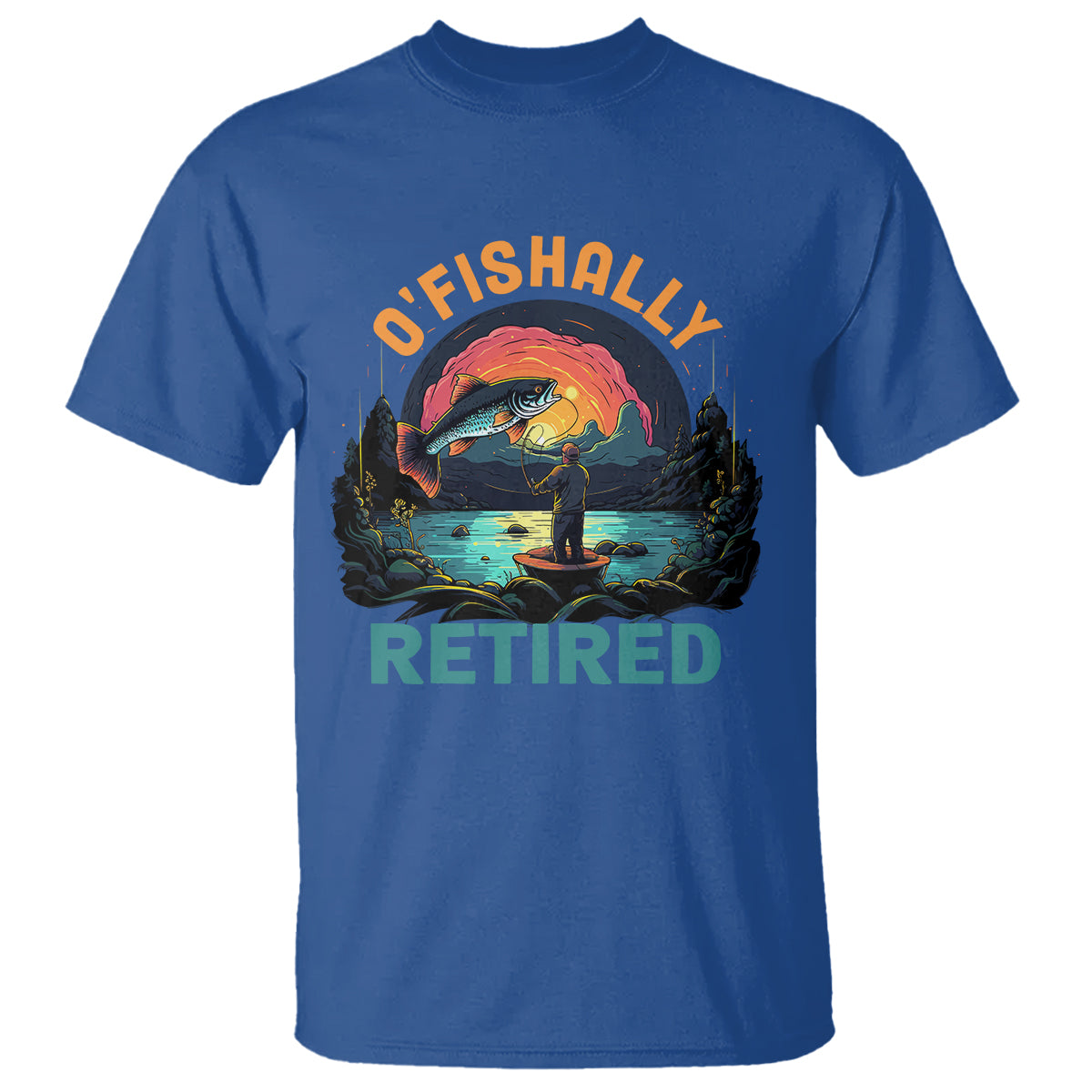 Retirement T Shirt O'fishally Retired Fishing Men - Wonder Print Shop