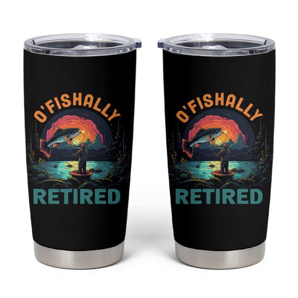Funny Retirement Tumbler Cup O'fishally Retired Fishing Men