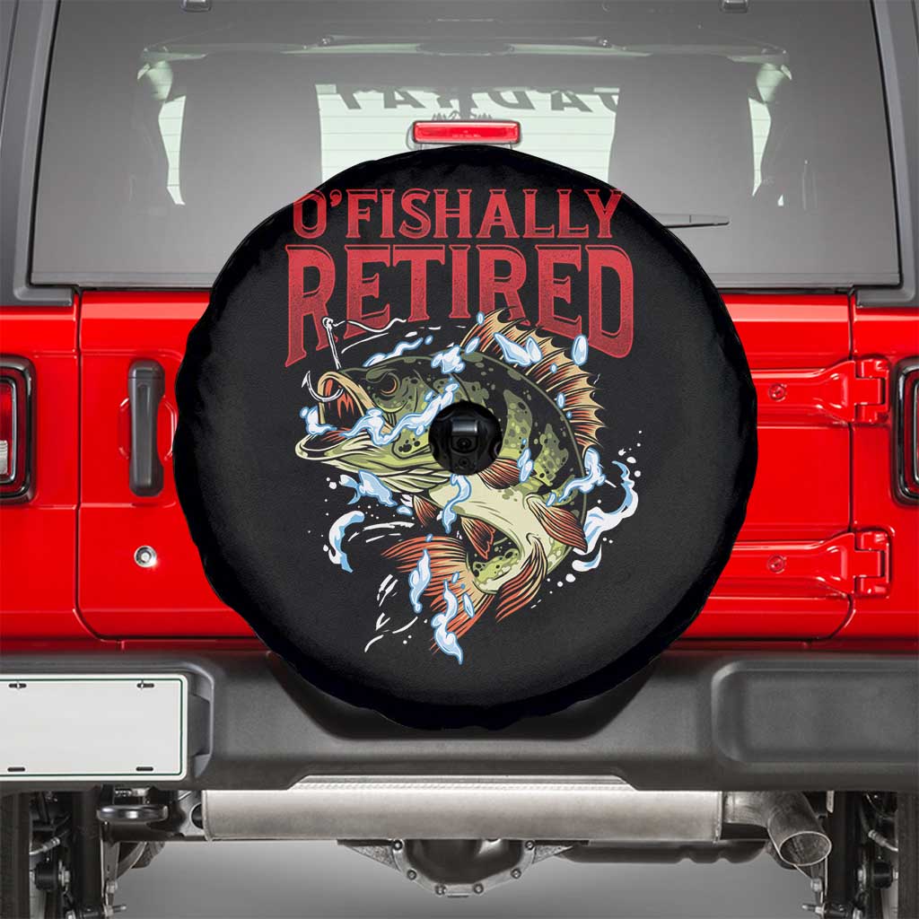 Retirement Fishing O'fishally Retired Fisherman Spare Tire Cover