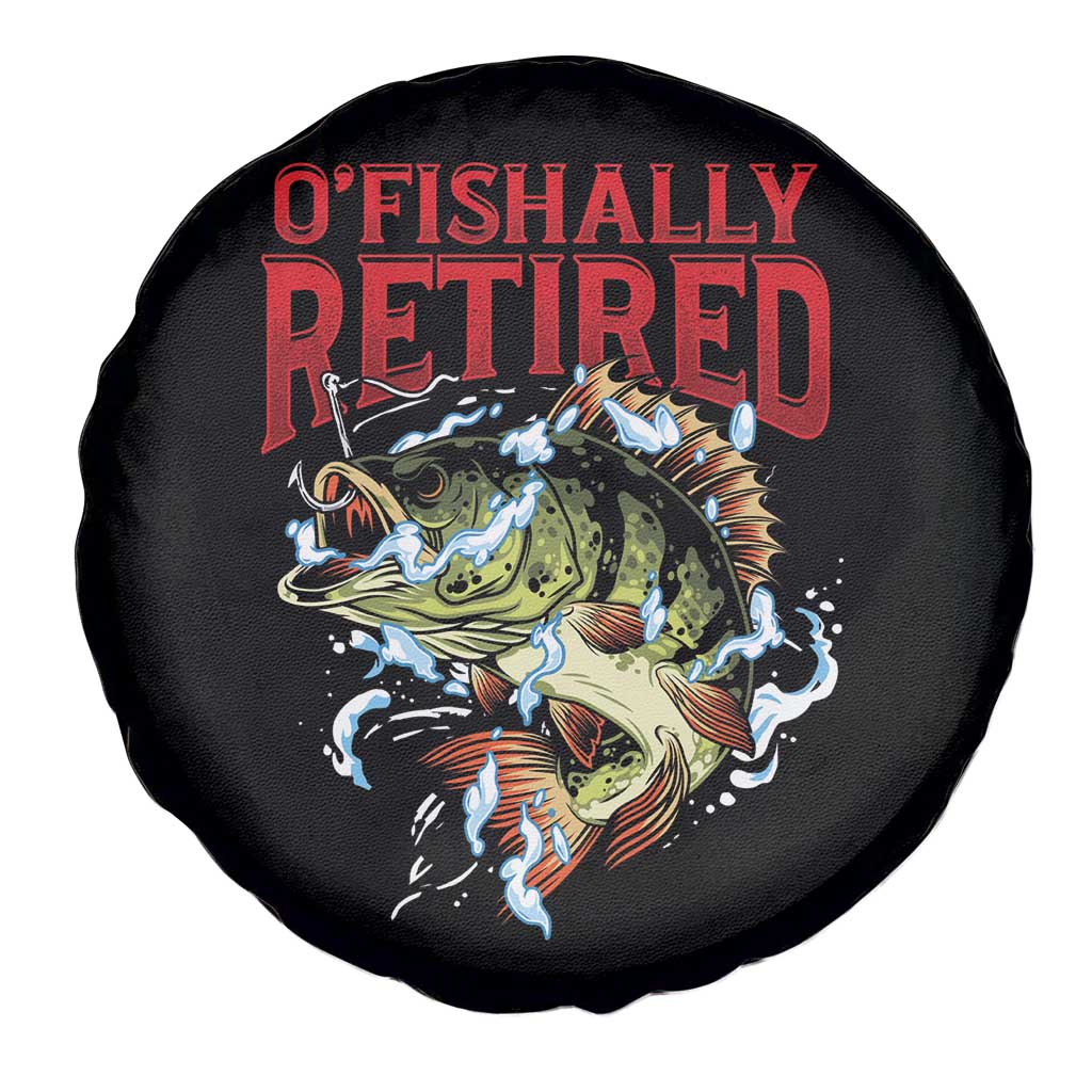 Retirement Fishing O'fishally Retired Fisherman Spare Tire Cover