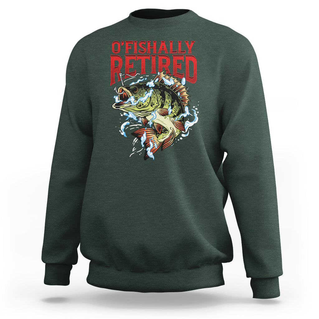 Retirement Sweatshirt O'fishally Retired Fishing Men - Wonder Print Shop