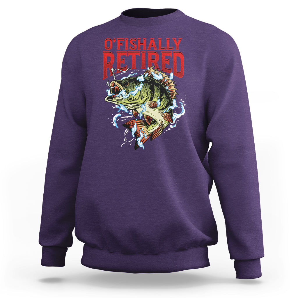 Retirement Sweatshirt O'fishally Retired Fishing Men - Wonder Print Shop