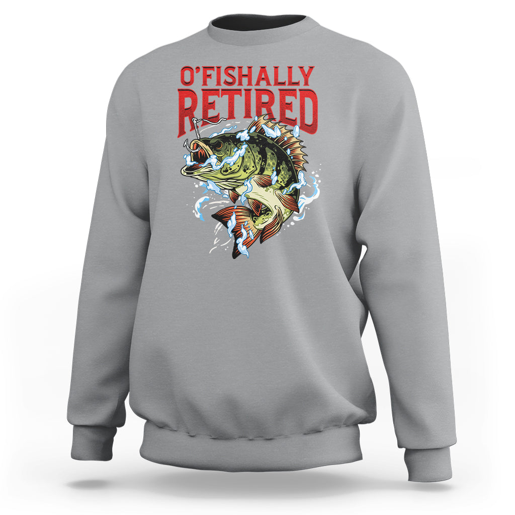 Retirement Sweatshirt O'fishally Retired Fishing Men - Wonder Print Shop