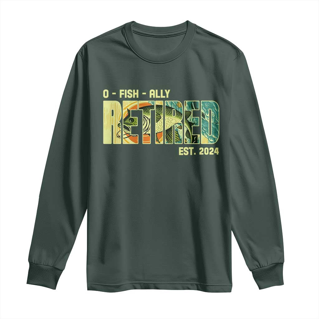 Retirement Long Sleeve Shirt O'fishally Retired Fishing Men Fisherman