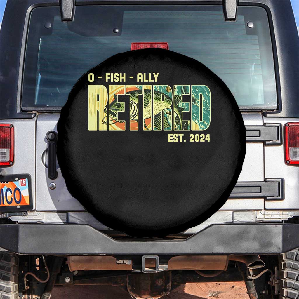 Retirement Spare Tire Cover O'fishally Retired Fishing Men Fisherman