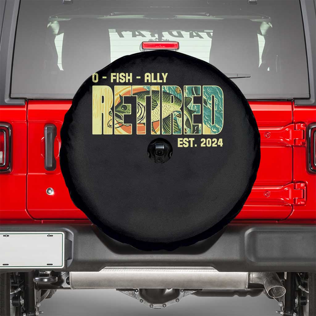 Retirement Spare Tire Cover O'fishally Retired Fishing Men Fisherman