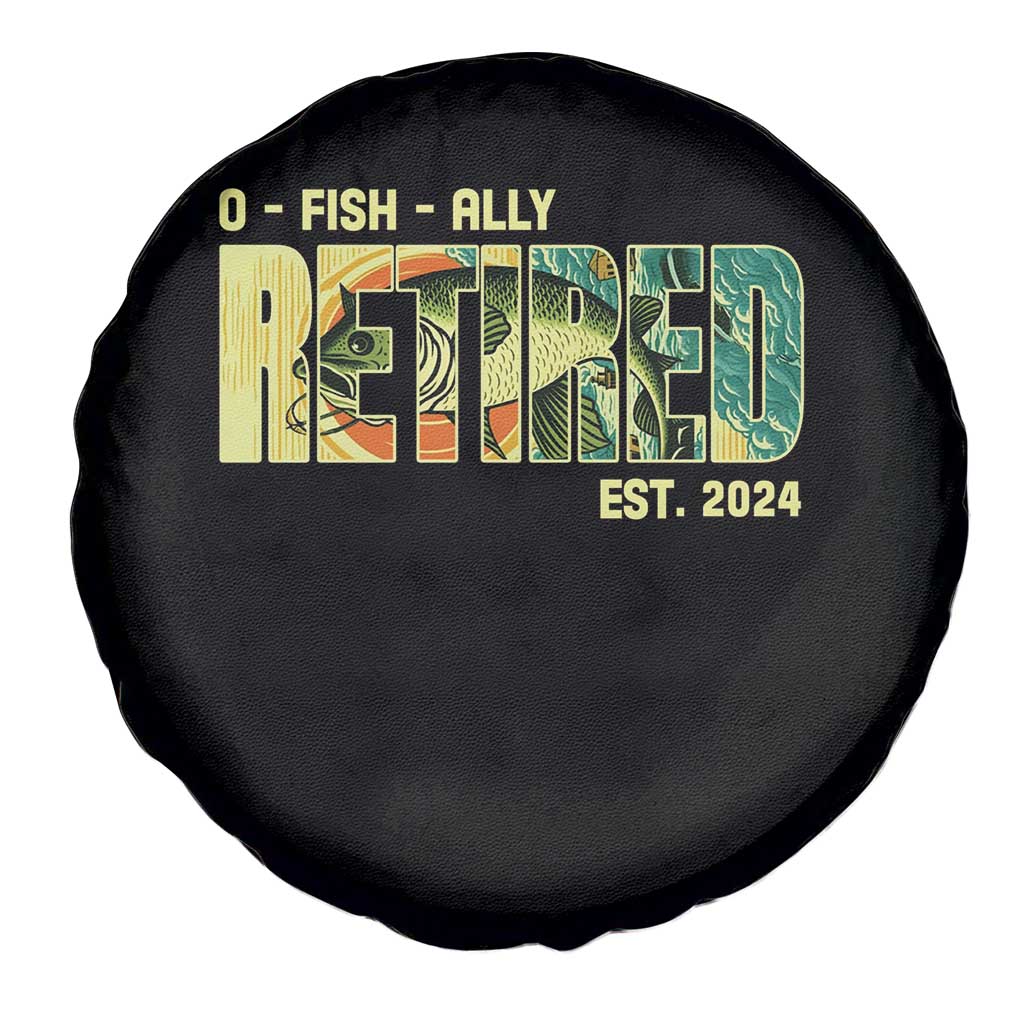 Retirement Spare Tire Cover O'fishally Retired Fishing Men Fisherman