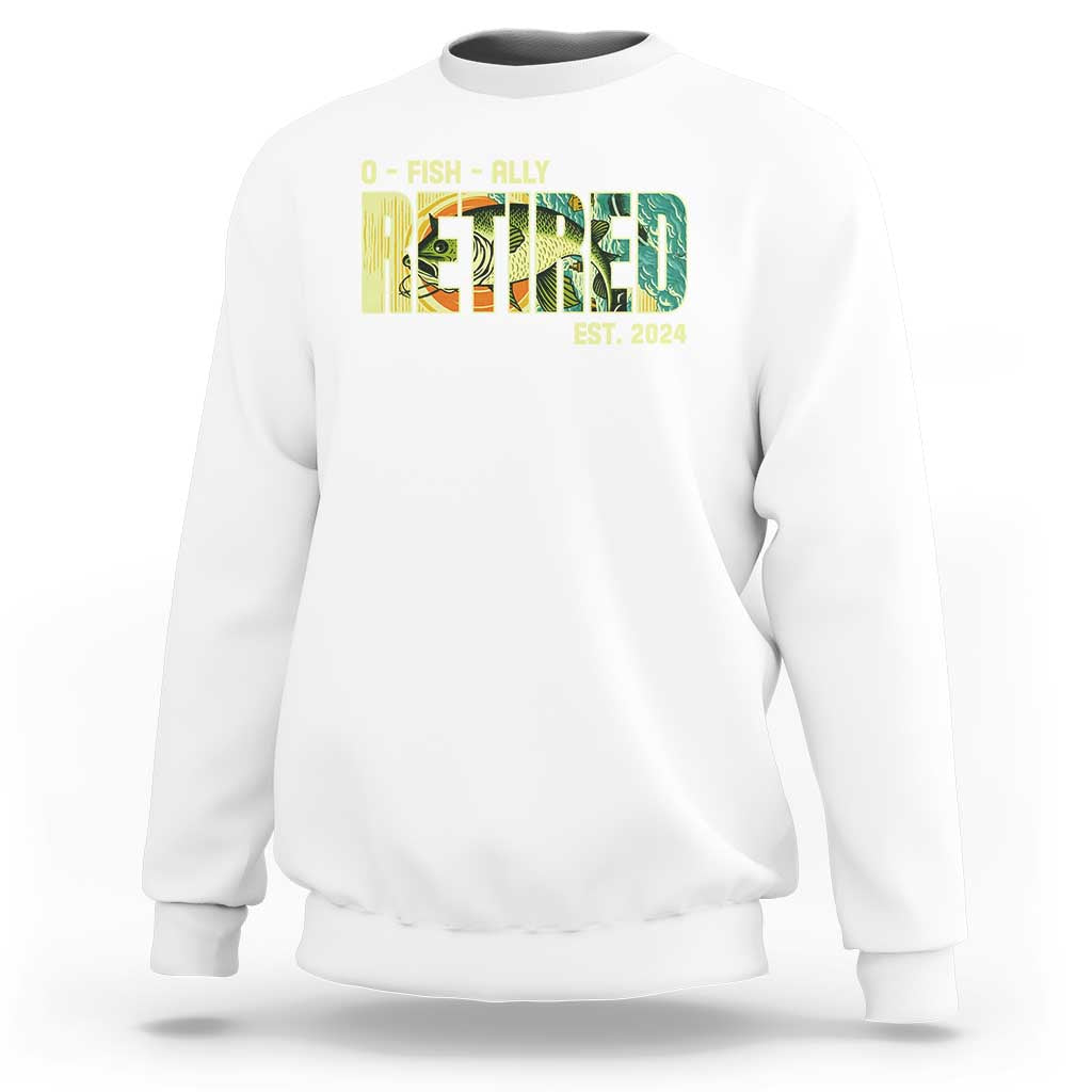 Retirement Sweatshirt O'fishally Retired Fishing Men Fisherman - Wonder Print Shop